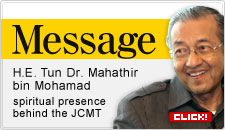 Message H.E. Tun Dr. Mahathir bin Mohamad spiritual presence behind the JCMT　CLICK！